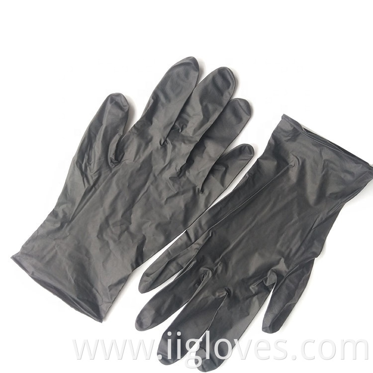 Disposable Black Nitrile Gloves